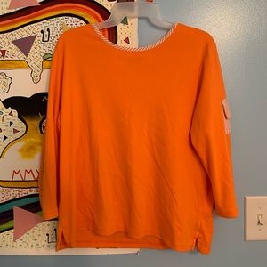 Mid sleeve orange tee